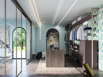 CA04 - Sectional wooden walk-in wardrobe by Giessegi - view 2