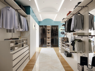CA05 - Sectional wooden walk-in wardrobe by Giessegi - view 2
