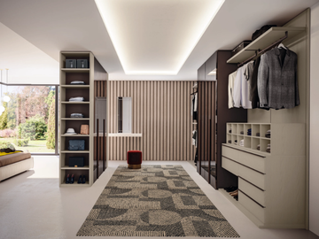 CA06 - Sectional wooden walk-in wardrobe by Giessegi - view 2