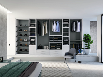 CA08 - Sectional wooden walk-in wardrobe by Giessegi - view 2