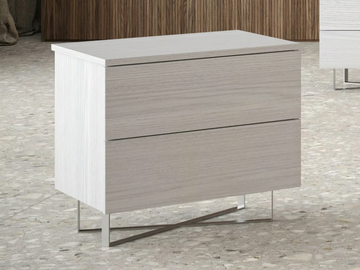 CAIRO - Rectangular wooden bedside table with drawers by Giessegi - view 2