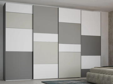 CUBE - Built-in wooden wardrobe with sliding doors by Giessegi - view 2