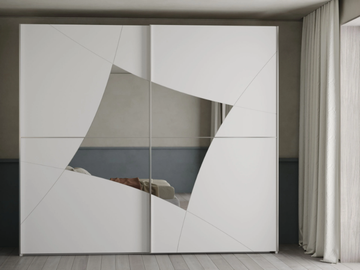 DALÍ - Built-in wooden wardrobe with sliding doors by Giessegi - view 2