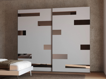DUNE - Built-in wooden wardrobe with sliding doors by Giessegi - view 2