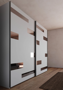 DUNE - Built-in wooden wardrobe with sliding doors by Giessegi - view 3