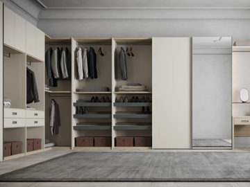 FOUR - Built-in corner wooden wardrobe with sliding doors by Giessegi - view 2