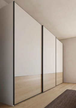 FUSION - Built-in wooden wardrobe with sliding doors by Giessegi - view 3
