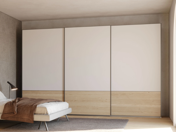 FUSION - Built-in wooden wardrobe with sliding doors by Giessegi - view 2