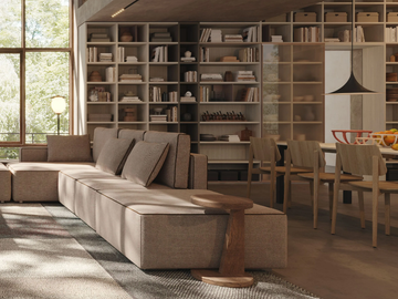 LV711 - Open Corner bookcase by Giessegi - view 2