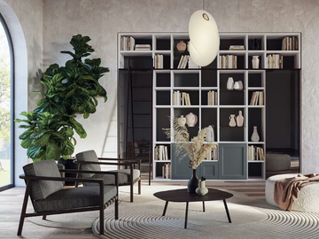 LV726 - Open bookcase by Giessegi - view 2