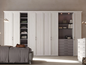 MEMORY NEW - Built-in wooden wardrobe with drawers by Giessegi - view 2