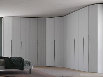 NEW ZENIT - Corner wooden wardrobe with coplanar doors by Giessegi - view 2