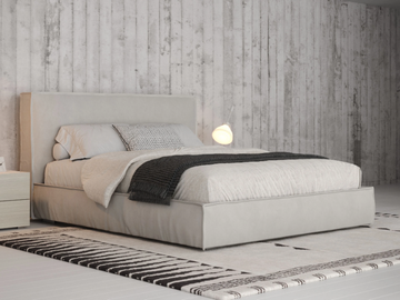 SAND - Fabric storage bed with upholstered headboard by Giessegi - view 2