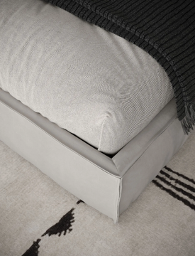 SAND - Fabric storage bed with upholstered headboard by Giessegi - view 3
