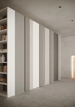 UNO - Built-in wooden wardrobe with coplanar doors by Giessegi - view 3