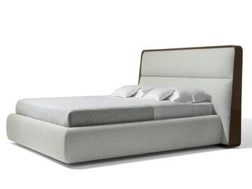FRAME - Double bed with upholstered headboard by Giorgetti - view 2