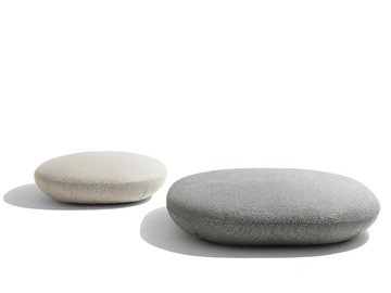GALET - Fabric pouf with removable lining by Giorgetti - view 2