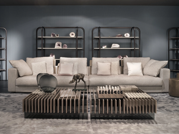 SKYLINE - 5 seater fabric sofa by Giorgetti - view 3