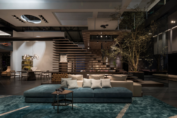 SKYLINE - Sectional fabric sofa with integrated magazine rack by Giorgetti - view 3