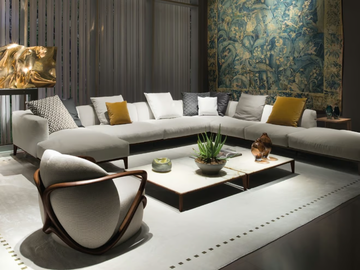 ATON - Corner sectional fabric sofa by Giorgetti - view 3