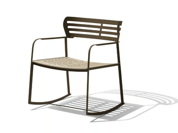 GEA - Rocking garden easy chair with armrests by Giorgetti - view 2