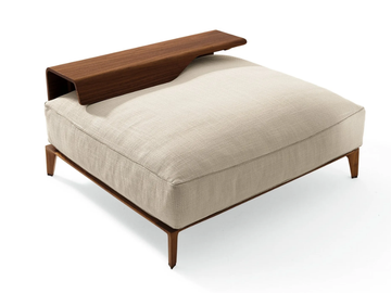 ATON - Square fabric pouf by Giorgetti - view 2
