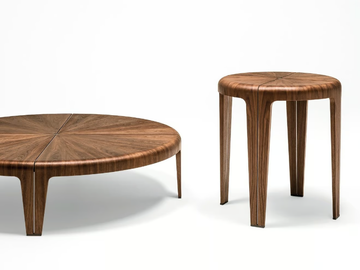 ROUND - Round wooden coffee table by Giorgetti - view 3