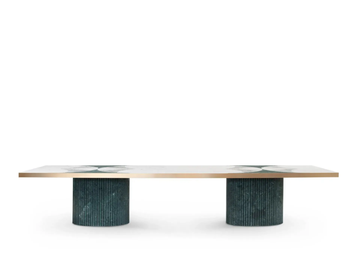 BILOBA - Rectangular marble table by Greenapple - view 2