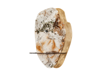 IGNIS - Glass wall shelf with granite structure by Greenapple - view 2