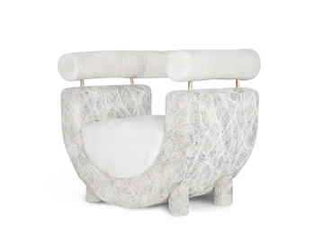MEL - Velvet easy chair with armrests by Greenapple - view 2