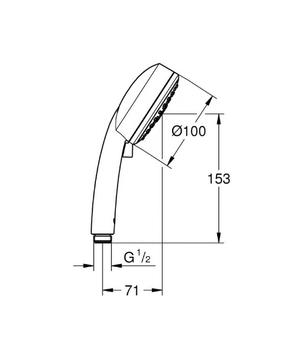 TEMPESTA COSMOPOLITAN 100 - 3-spray handshower with anti-lime system by Grohe - view 3