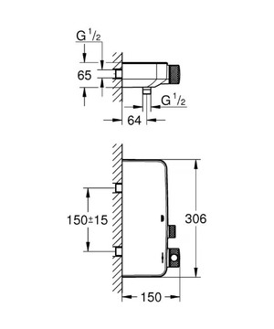 GROHTHERM SMARTCONTROL - External thermostatic shower tap by Grohe - view 3