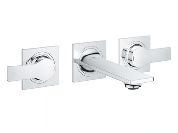 ALLURE NEW - 3 hole wall-mounted washbasin tap with flow limiter by Grohe - view 2
