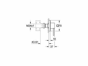 ALLURE - Wall-mounted remote control tap by Grohe - view 3