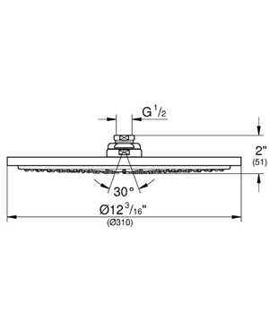 RAINSHOWER® COSMOPOLITAN 310 - Rain shower by Grohe - view 3
