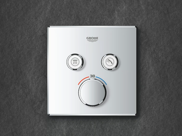 GROHTHERM SMARTCONTROL - Recessed shower mixer with plate by Grohe - view 3