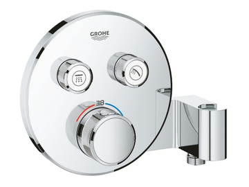 GROHTHERM SMARTCONTROL - Thermostatic shower mixer with plate by Grohe - view 2