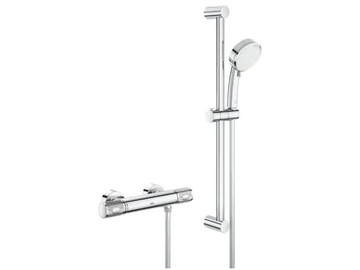 GROHTHERM 1000 PERFORMANCE - Thermostatic brass shower set by Grohe - view 2