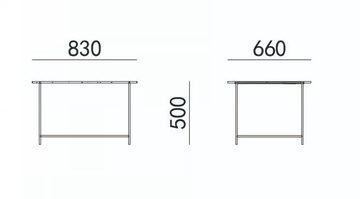 GRASSI - Rectangular glass side table by HC28 - view 3