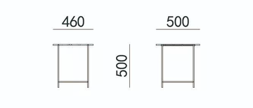 GRASSI - Square glass side table by HC28 - view 3