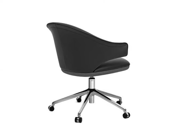 ERIKA - Upholstered leather chair with armrests with 5-spoke base by HC28 - view 3