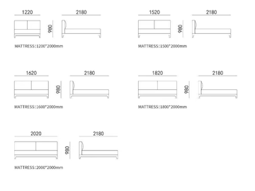 OASIS - Double bed with upholstered headboard by HC28 - view 3