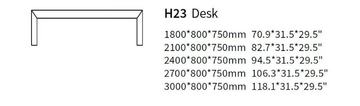 WIND - Rectangular wood veneer writing desk by HC28 - view 3