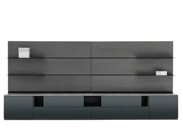 RHYTHM - Wood veneer storage wall by HC28 - view 2