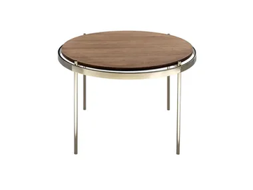 CRI - Round wooden side table by HC28 - view 2