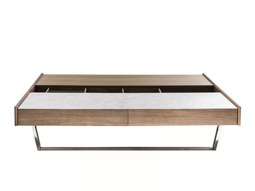 PLAN - Rectangular coffee table with storage space by HC28 - view 3