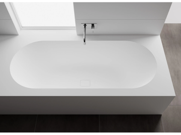 CBT-160-65 - Oval HIMACS bathtub by HIMACS - view 3