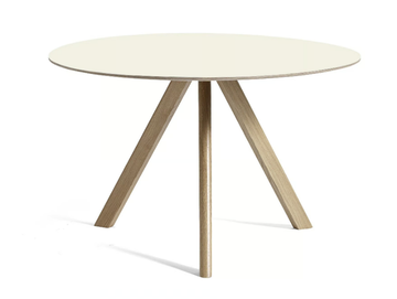COPENHAGUE CPH 20 ROUND - Round wood veneer table by Hay - view 3