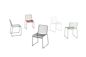 HEE - Stackable powder coated steel chair by Hay - view 2