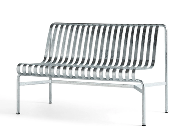 PALISSADE - Steel garden bench with back by Hay - view 3